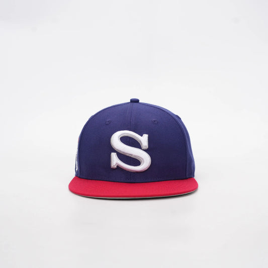 SAKRED SOLDIER FITTED CAP (BLU/RED)